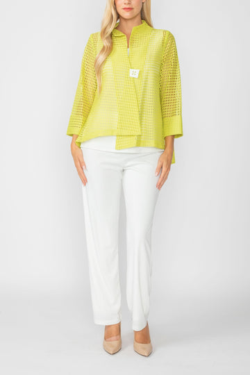Lime One Button Jacket